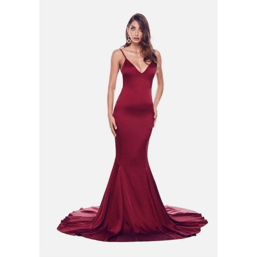Tamara Burgundy Wine XL size 10 dress